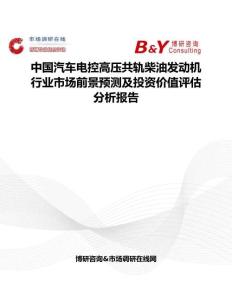 中国汽车电控高压共轨柴油发动机行业市场前景预测及投资价值评估分析报告