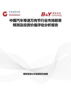 中国汽车等速万向节行业市场前景预测及投资价值评估分析报告