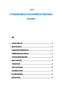 2025-2030捷克磨料磨具企业行业市场供需解析及产能提升规划研究分析报告