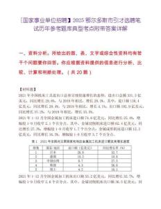 [国家事业单位招聘】2025鄂尔多斯市引才选聘笔试历年参考题库典型考点附带答案详解