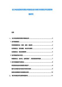 動力電池回收利用技術路線比較與梯次利用經濟性測算專題研究