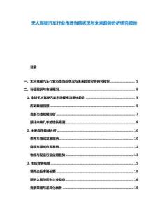 无人驾驶汽车行业市场当前状况与未来趋势分析研究报告