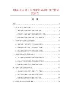 2026及未來5年水泥紙袋項目可行性研究報告