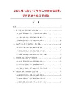 2026及未来5-10年多工位激光切割机项目投资价值分析报告