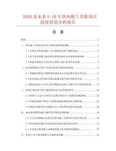 2026及未來5-10年熱風槍工具箱項目投資價值分析報告