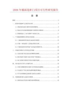 2026年桶面連柜門項目可行性研究報告