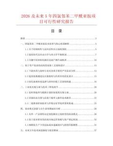 2026及未來5年四氯鄰苯二甲酰亞胺項目可行性研究報告