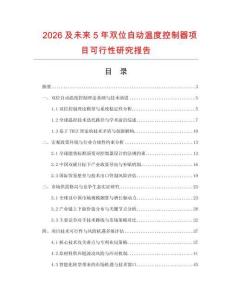 2026及未來(lái)5年雙位自動(dòng)溫度控制器項(xiàng)目可行性研究報(bào)告