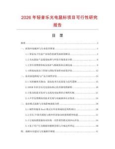 2026年轻音乐光电鼠标项目可行性研究报告
