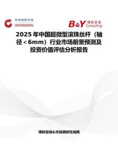 2025年中國(guó)超微型滾珠絲桿（軸徑＜6mm）行業(yè)市場(chǎng)前景預(yù)測(cè)及投資價(jià)值評(píng)估分析報(bào)告