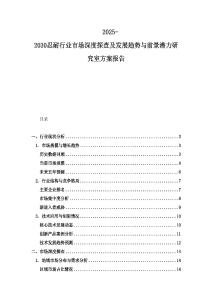 2025-2030忍耐行業(yè)市場深度探查及發(fā)展趨勢與前景潛力研究室方案報告