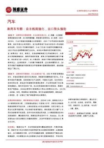 乘用车专题：自主格局强化，出口势头强劲