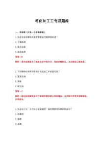 2026年毛皮加工工專項題庫