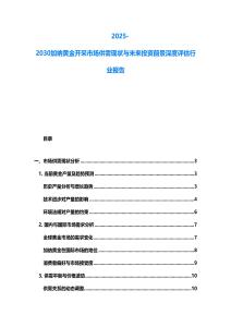 2025-2030加納黃金開采市場供需現(xiàn)狀與未來投資前景深度評估行業(yè)報告