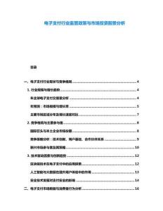電子支付行業(yè)監(jiān)管政策與市場(chǎng)投資前景分析