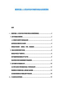 服務機器人人機協(xié)作技術突破與商業(yè)化場景落地