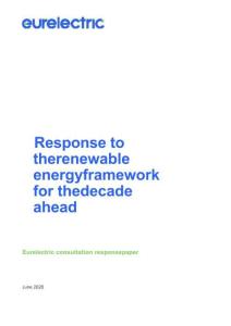 欧洲电力联盟-对未来十年可再生能源框架的回应 Response to the renewable energy framework for the decade ahead