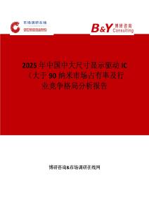 2025年中國中大尺寸顯示驅動IC（大于90納米市場占有率及行業競爭格局分析報告