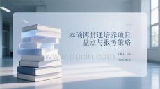 本碩博貫通培養(yǎng)項(xiàng)目盤點(diǎn)與報(bào)考策略