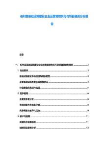 伯利茲基礎設施建設企業運營管理優化與項目融資分析報告