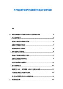 電子競技賽事運(yùn)營與商業(yè)贊助市場潛力綜合研究報告
