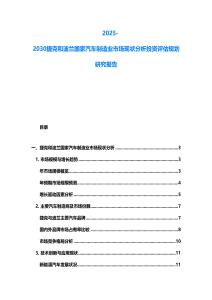 2025-2030捷克和波蘭國(guó)家汽車制造業(yè)市場(chǎng)現(xiàn)狀分析投資評(píng)估規(guī)劃研究報(bào)告