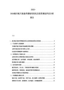 2025-2030航空航天裝備供需格局變化及投資規(guī)劃評(píng)估分析報(bào)告