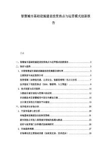 智慧城市基礎(chǔ)設(shè)施建設(shè)投資熱點(diǎn)與運(yùn)營(yíng)模式創(chuàng)新報(bào)告