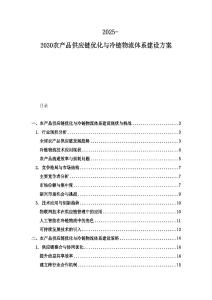 2025-2030農(nóng)產(chǎn)品供應(yīng)鏈優(yōu)化與冷鏈物流體系建設(shè)方案
