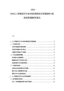 2025-2030人工智能醫療行業市場發展現狀及發展趨勢與投資前景預測研究報告
