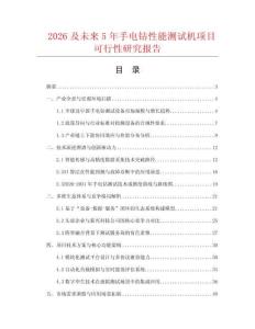 2026及未來5年手電鉆性能測試機項目可行性研究報告