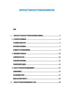 濱州石化產業安全生產標準化體系建設方案