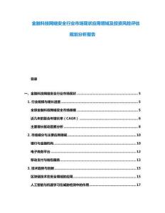 金融科技網(wǎng)絡(luò)安全行業(yè)市場現(xiàn)狀應(yīng)用領(lǐng)域及投資風(fēng)險(xiǎn)評估規(guī)劃分析報(bào)告