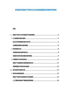 系統研究房地產經紀行業市場發展趨勢深度研究報告