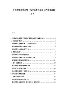 中國咖啡連鎖品牌下沉市場擴張策略與消費者畫像報告