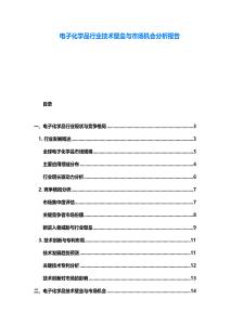 電子化學品行業技術壁壘與市場機會分析報告