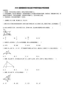 2026届新疆维吾尔自治区中考数学最后冲刺浓缩卷（含答案解析）