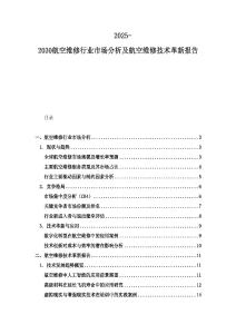 2025-2030航空維修行業(yè)市場(chǎng)分析及航空維修技術(shù)革新報(bào)告
