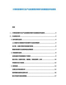 計算機軟硬件行業(yè)產(chǎn)業(yè)發(fā)展現(xiàn)狀調(diào)研與發(fā)展規(guī)劃評估報告