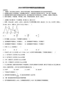 2026年毕节市中考数学适应性模拟试题（含答案解析）