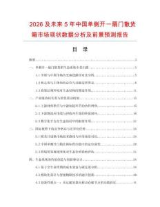 2026及未来5年中国单侧开一扇门散货箱市场现状数据分析及前景预测报告