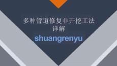 SD多种管道修复非开挖工法详解