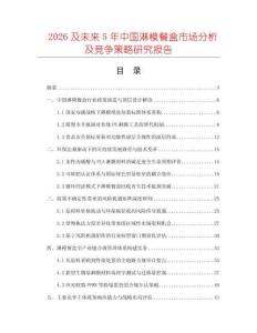 2026及未來(lái)5年中國(guó)淋模餐盒市場(chǎng)分析及競(jìng)爭(zhēng)策略研究報(bào)告