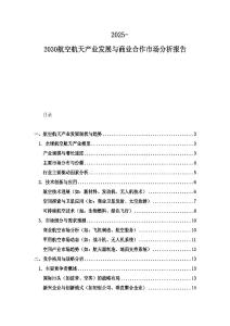 2025-2030航空航天產業發展與商業合作市場分析報告
