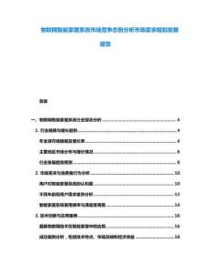 物聯(lián)網(wǎng)智能家居系統(tǒng)市場競爭態(tài)勢分析市場需求規(guī)劃發(fā)展報告