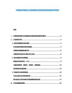 車輛自動(dòng)駕駛行業(yè)發(fā)展現(xiàn)狀及趨勢(shì)預(yù)測(cè)深度研究報(bào)告