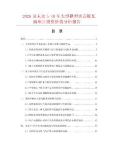 2026及未來5-10年大型拱型夾芯板瓦面項目投資價值分析報告