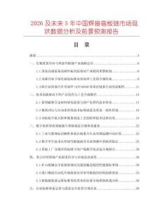 2026及未来5年中国焊接弯板链市场现状数据分析及前景预测报告