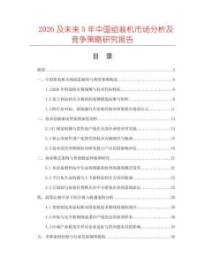 2026及未來5年中國組裝機市場分析及競爭策略研究報告