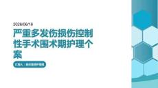 严重多发伤损伤控制性手术围术期护理个案